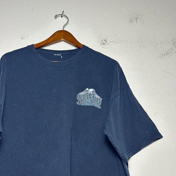 Ocean City Graphic T Shirt Men XL 2007 11th Bike Week Skeleton Biker Punk Y2K - Picture 4 of 12